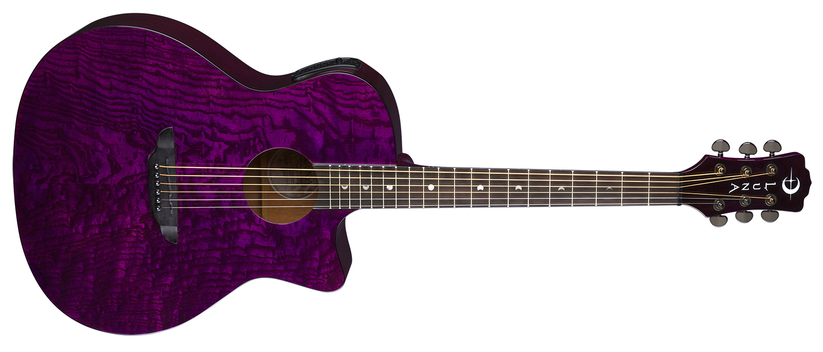 Gypsy Quilt Ash A/E Trans Purple Luna Guitars