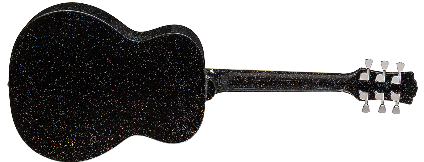Luna Guitars Aurora Borealis 3//4 Guitar Black
