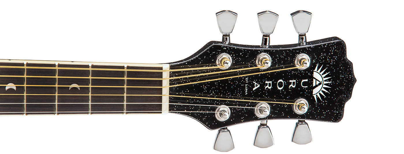 Luna Guitars Aurora Borealis 3//4 Guitar Black