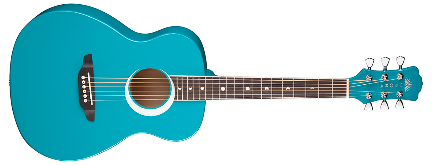 Luna Guitar 3/4 Size Acoustic - Aurora Borealis 3 4 Guitar Teal Luna Guitars