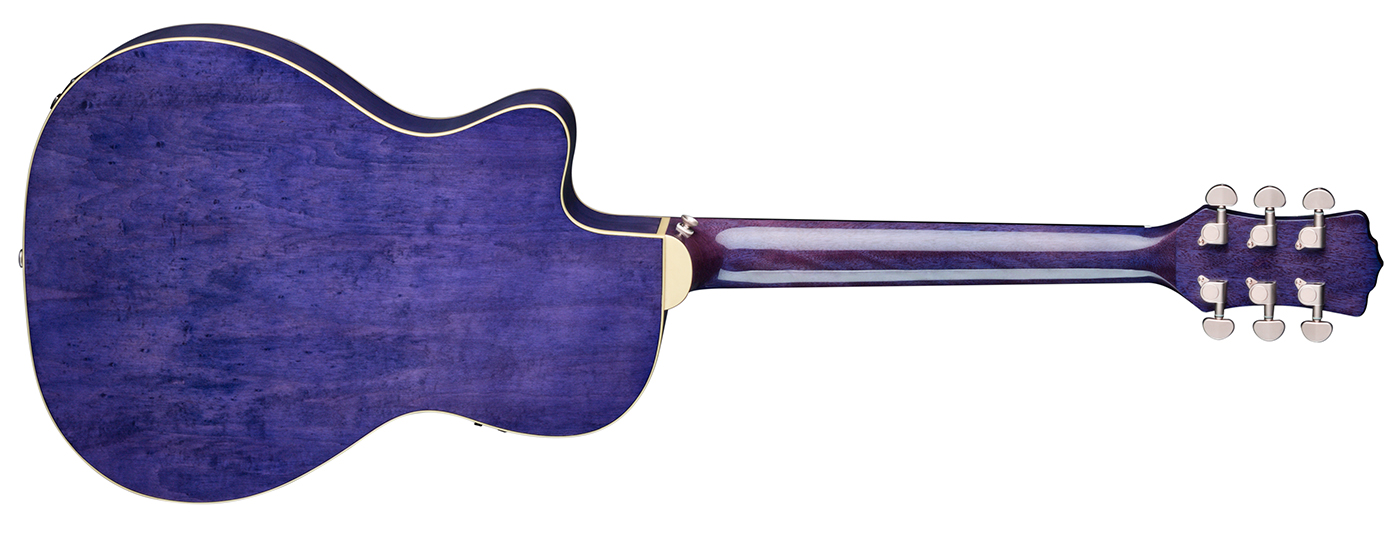 Flora Passionflower A/E Trans Purple Luna Guitars