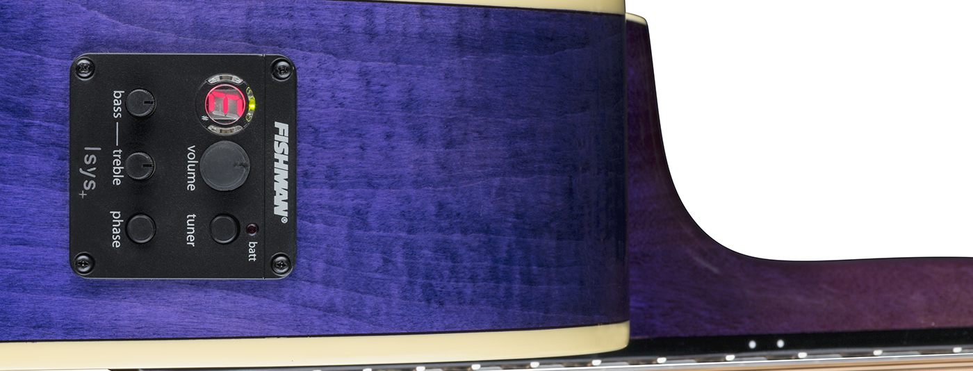 Flora Passionflower A/E Trans Purple Luna Guitars