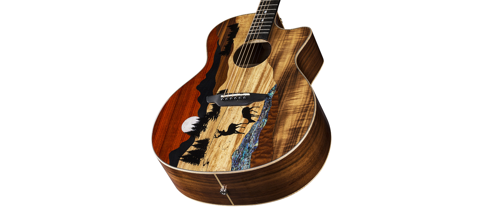 vista deer tropical wood a e w case luna guitars