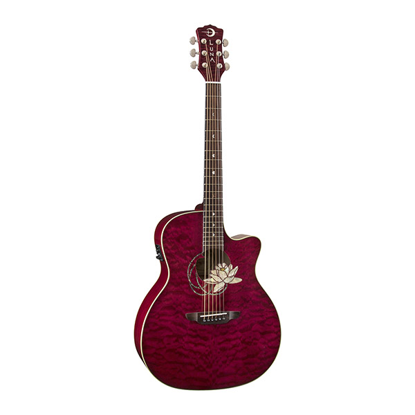 Flora Passionflower A/E Trans Purple Luna Guitars