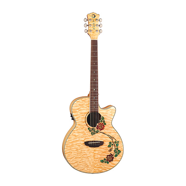 Flora Passionflower A/E Trans Purple Luna Guitars